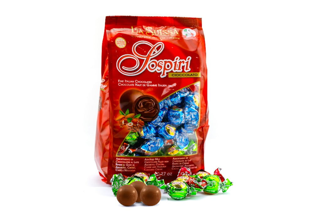 LA SUISSA SOSPIRI ASSORTED MILK AND DARK CHOCOLATE BAG