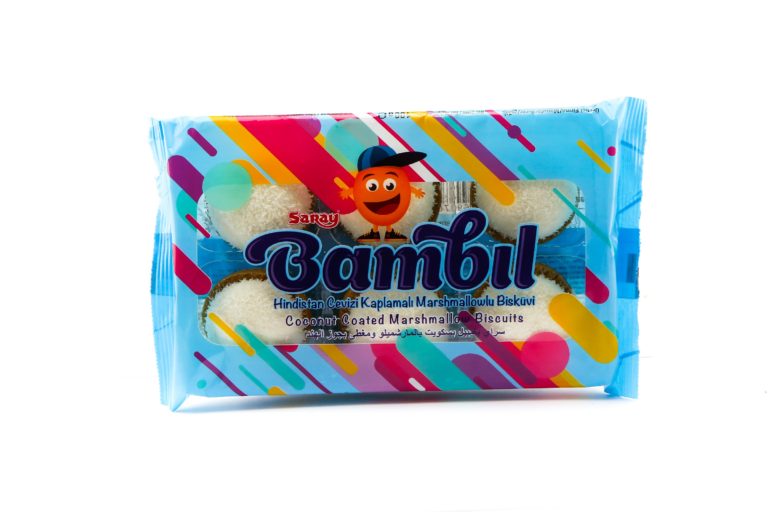 SARAY BAMBIL COCONUT COATED MARSHMALLOW BISCUITS