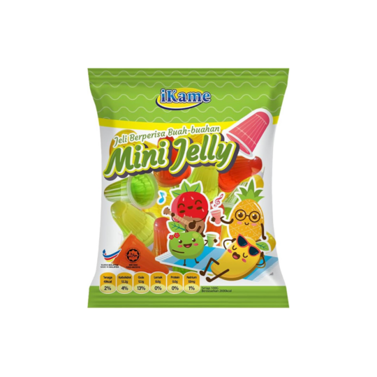 IKAME Fruit Flavoured Mini Jelly CUPS - 228G Bag