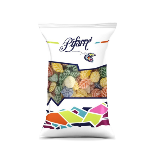 Pifarre Flora Mixed Flavor Spanish Classic Candy Thin Leaves And Flowers Shapes Bag 1kg