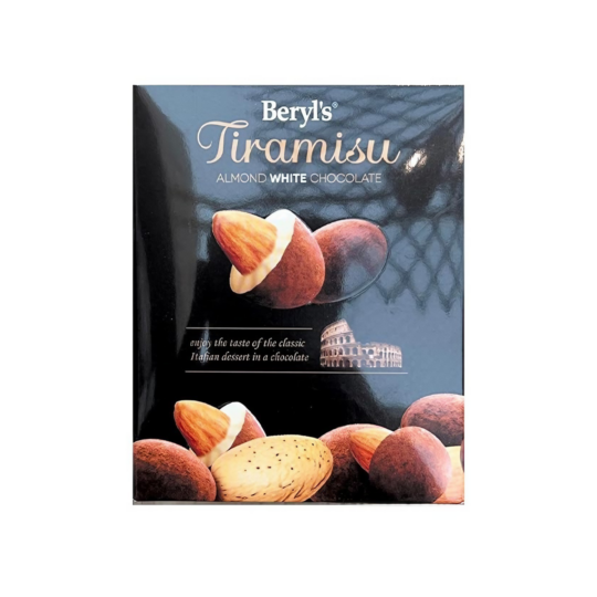 BERYL'S Tiramisu Almond White Chocolate Dragee individual wrapped Box of 100GR
