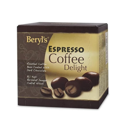 BERYLS ESPRESSO COFFEE DELIGHT ROASTED COFFEE BEAN COATED WITH DARK CHOCOLATE 120GR