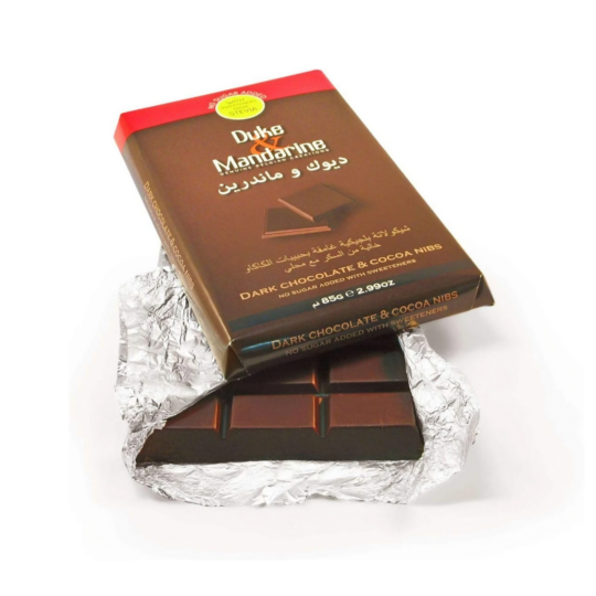 DUKE & MANDARINE SUGAR FREE CHOCOLATE TABLET 85Gr