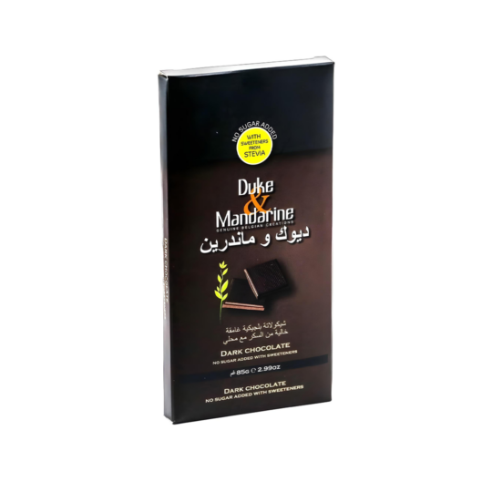 DUKE & MANDARINE SUGAR FREE DARK CHOCOLATE TABLET 85Gr