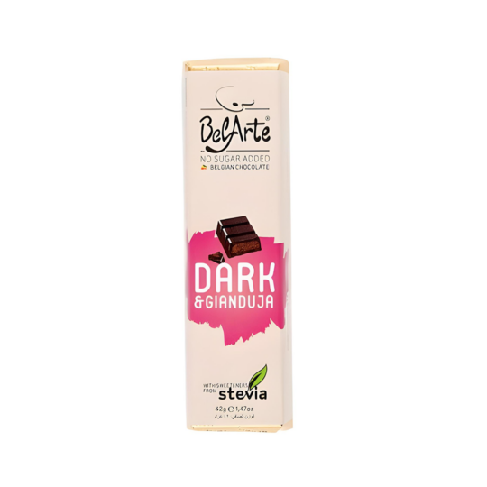 Bel Arte Premium Sugar Free Dark Chocolate & Gianduja Bar 42g