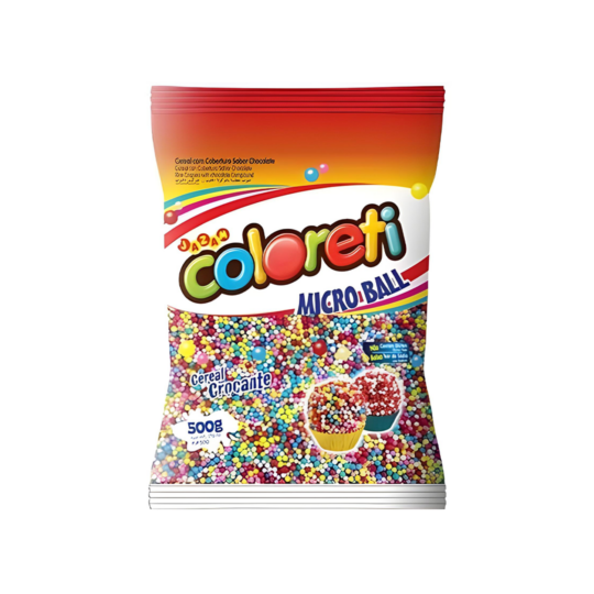JAZAM COLORETI MICROBALL CHOCOLATES COATED CEAREALS ASSORTED COLORS 500GR BAG