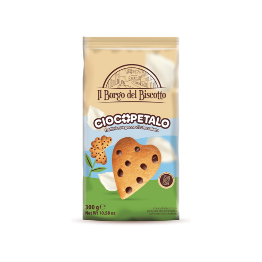 BDB BISCUIT HEART SHAPE with Chocolate chips BAG 300GR