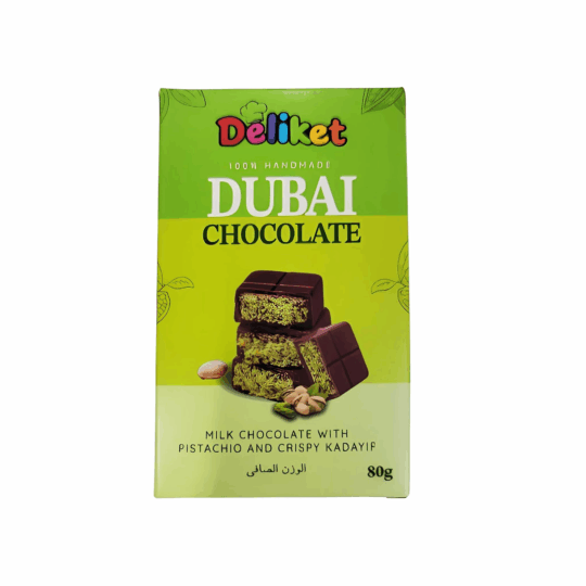 Deliket Dubai Kunafa & Pistachio Chocolate Tablet – Premium Gourmet Treat (200g)