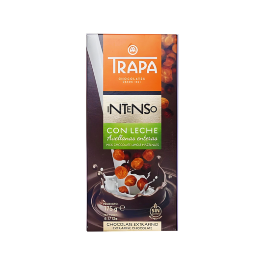 TRAPA INTENSO MILK CHOCOLATE WITH HAZELNUTS