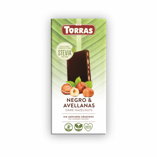TORRAS SUGAR FREE DARK AND HAZELNUT CHOCOLATE TABLET