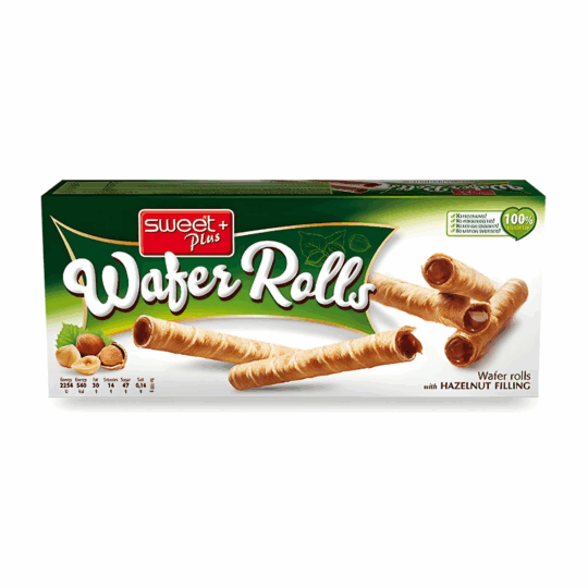 SWEET PLUS - HAZLENUT WAFER ROLLS