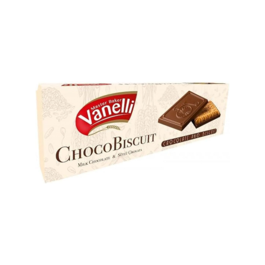 VANELLI Choco Biscuit Chocolate Coated Biscuit 102gr