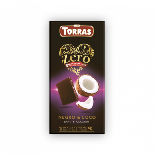 TORRAS SUGAR FREE ZERO DARK & COCONUT CHOCOLATE