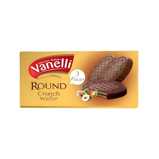 Vanelli Round Chocolate Coated Wafer Box Of 24X20GR