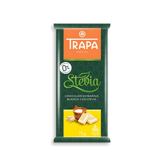 TRAPA  0% Sugar Free WHITE CHOCOLATE WITH STEVIA