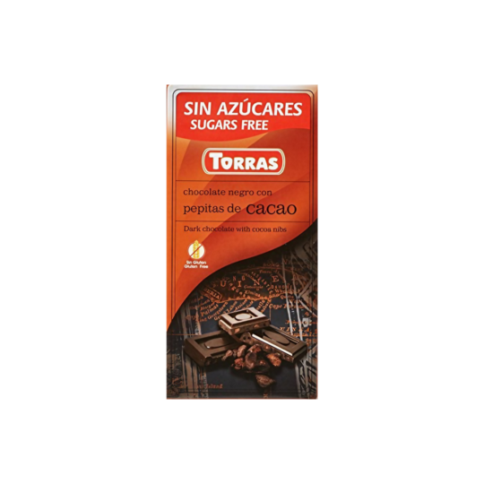 TORRAS SF DARK AND COCOA NIBS CHOCOLATE