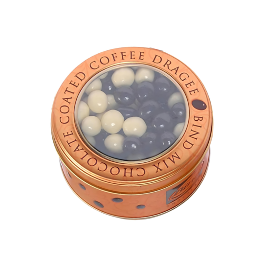 BIND Coffe Mixed Chocolates Dragee Round Tin 125g