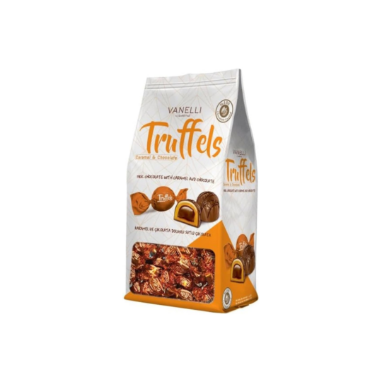 VANELLI TRUFFELS CARAMEL MILK CHOCOLATE WITH CARAMEL AND CHOCOLATE