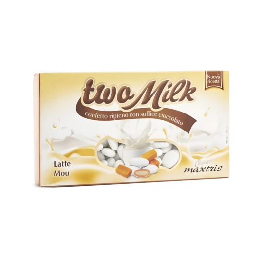 MAXTRIS TWO MILK MOU TOFFEE CHOCOLATE DRAGEES BOX 1KG