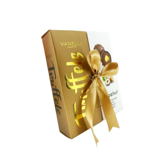 TRUFFLES MILK CHOCOLATE WITH HAZELNUT CREAM 195GR BOX