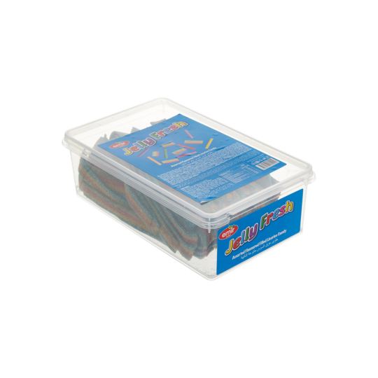 JELLY FRESH LIQUORICE 20GR SOUR RAINBOW 1KG BOX