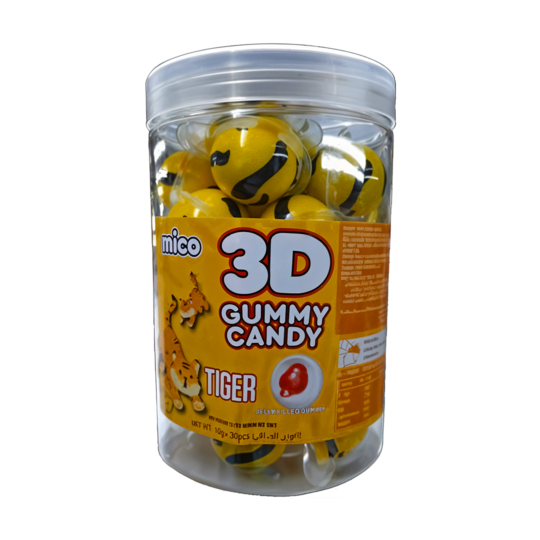 Mico 3D Gummy Candy Tiger