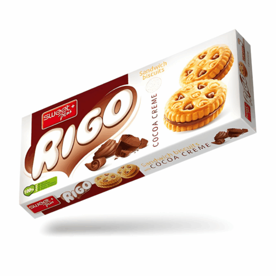 SWEET PLUS RIGO SANDWICH BISCUITS WITH COCOA CRÈME