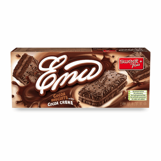 SWEET PLUS - EMU COCOA BISCUIT WITH COCOA CRÈME