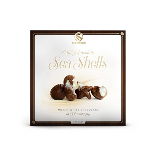 SHERWOOD SEASHELLS CHOCOLATE WITH HAZELNUT FILLING 250GR