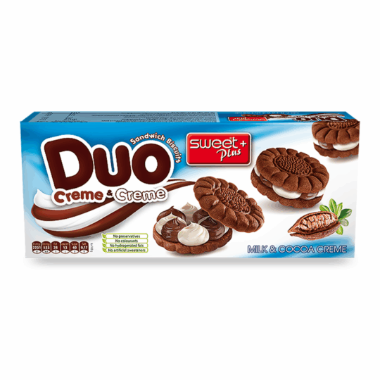 SWEET PLUS DUO CREME & CREME SANDWICH BISCUIT
