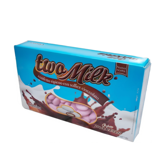 ConfettI MAXTRIS TWO MILK CLASSICO Pink Color Chocolate Box Dragee 1Kg